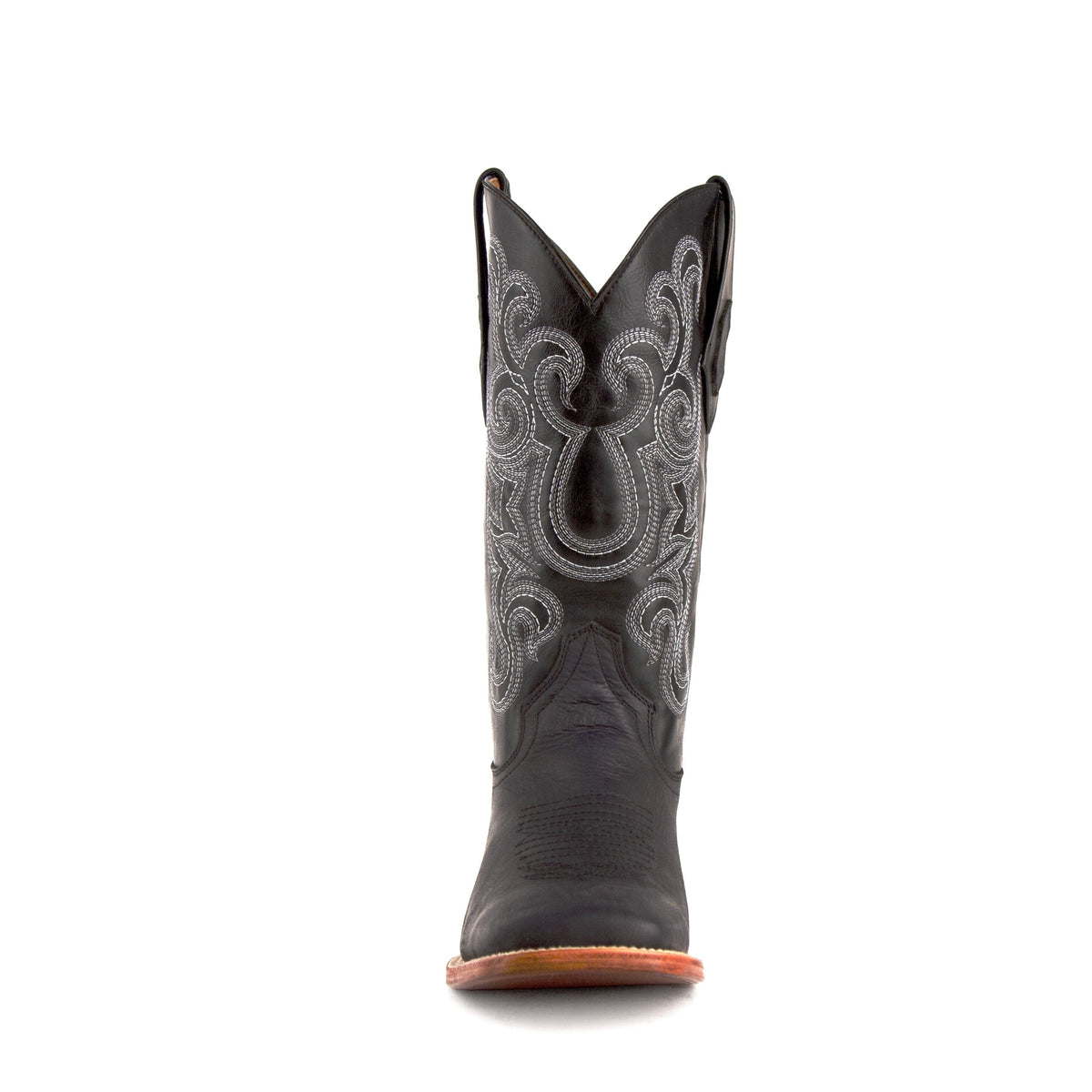 Ferrini USA Men's Ferrini Leather Maverick Cowboy Boot in Black — MensUSA