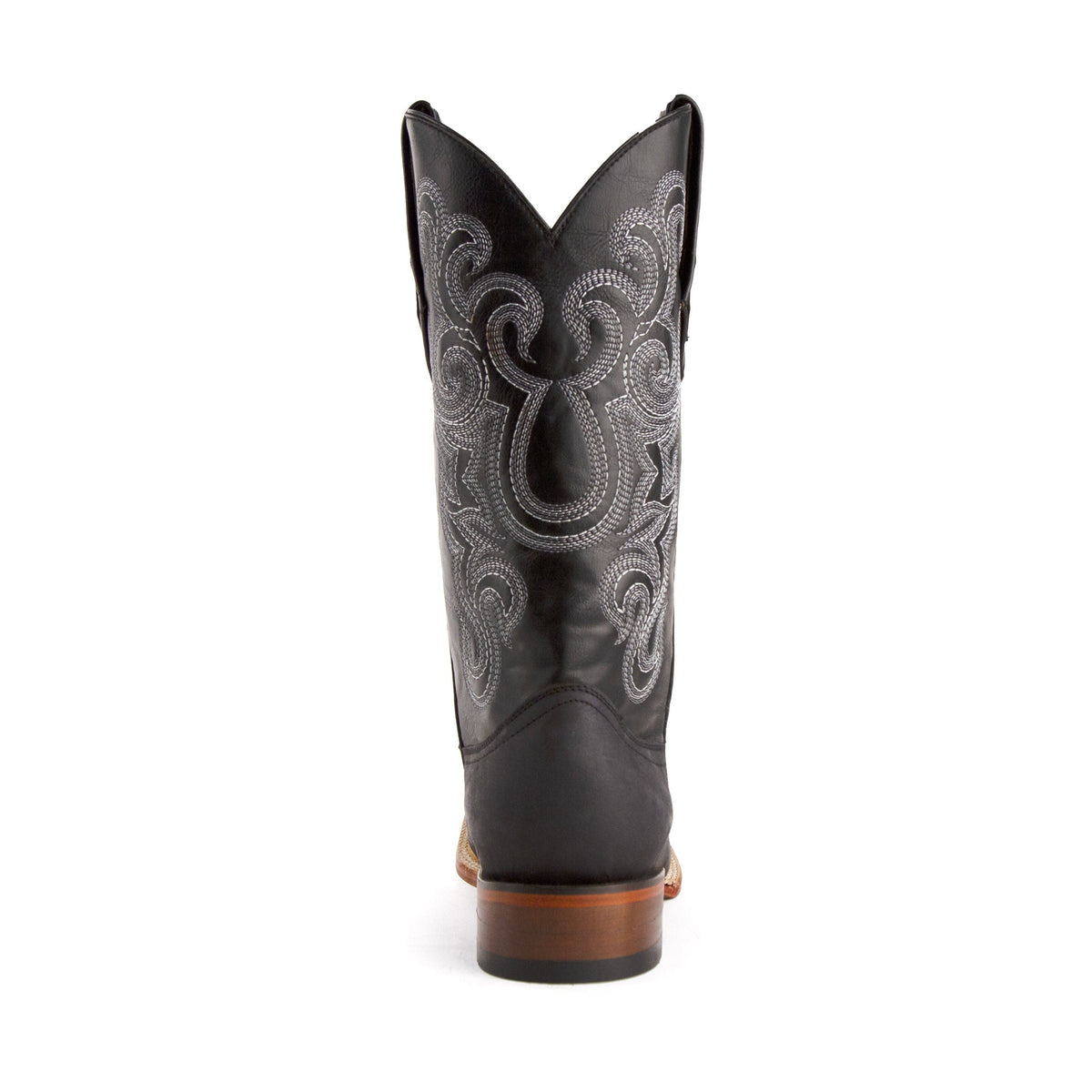 Ferrini USA Men's Ferrini Leather Maverick Cowboy Boot in Black — MensUSA