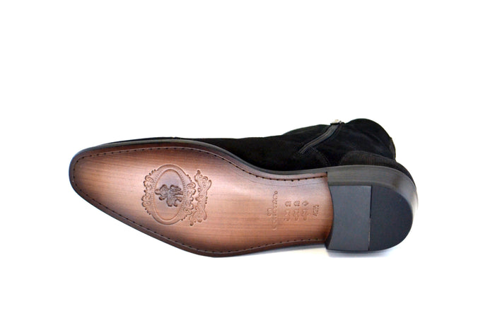 C191-1547-Lizard print Black Suede - Image 3