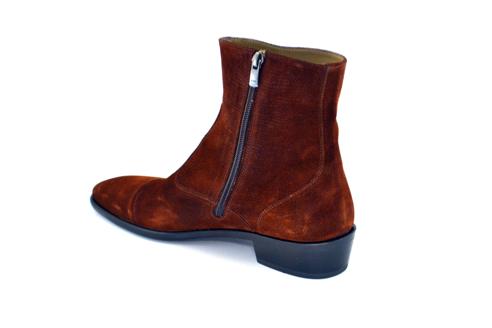 C193-1547-lizard print dark tan Suede - Image 2