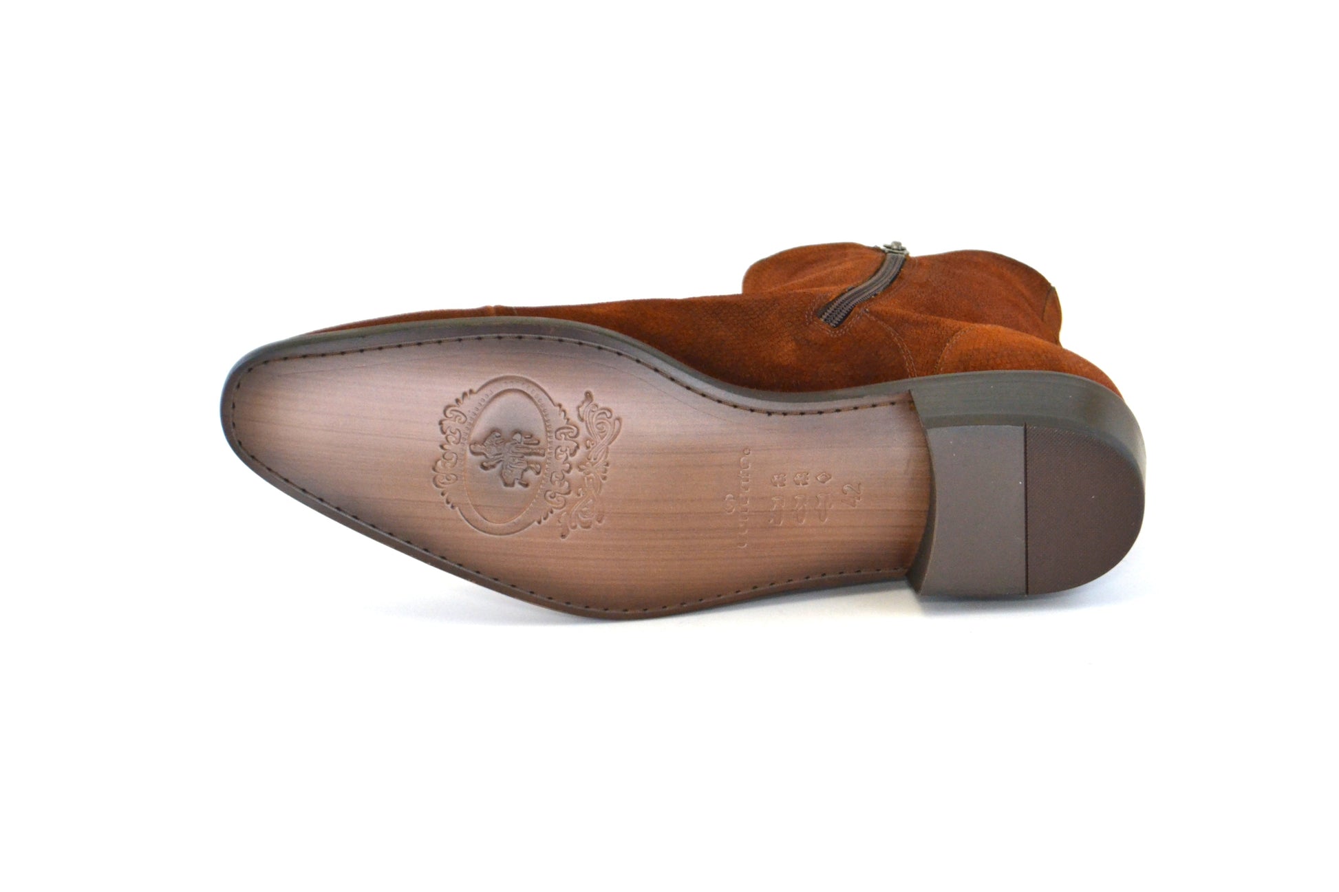 C193-1547-lizard print dark tan Suede - Image 3