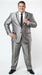 Men’s Silver Sharkskin Tuxedo Suit with Black Piping – Shiny Two Button Formal Suit for Wedding, Prom and Party Wear