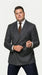 Men’s Charcoal Double Breasted Blazer, Formal Wedding Business Casual Sport Coat Jacket Wool Fabric