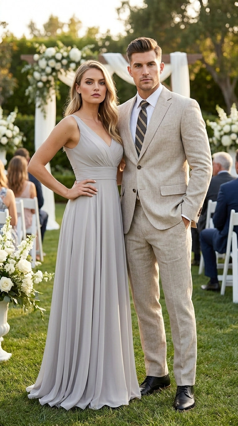 Big and Tall Men’s Gray Suit Separates with 2 Button Jacket and Matching Pants, Formal Dress Suit