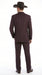 Men’s Brownish Black Pinstripe Western Suit, Cowboy Formal Wedding Ranch Dress Suit Set Slim Fitted