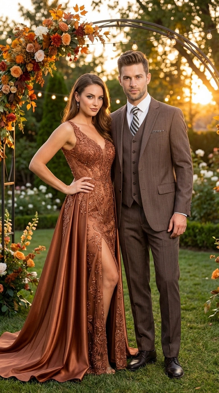 Men’s Brown Sharkskin 3 Piece Suit – Textured Two Button Vested Business Formal Suit for Wedding, Party Wear Vested Modern Fit