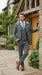 Men’s Peaky Blinder Light Grey Tweed Suit with Vest – Classic Three Piece Formal Suit, Vintage Wedding Business Outfit