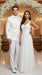 Men’s White Paisley Wedding Tuxedo with Groom Suit Jacket, Vest and Pants, Formal Dress Suit
