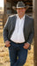 Mens Charcoal Grey Three Buttons Western Blazer – Classic Fit Cowboy Style Three Button Formal Dress Jacket