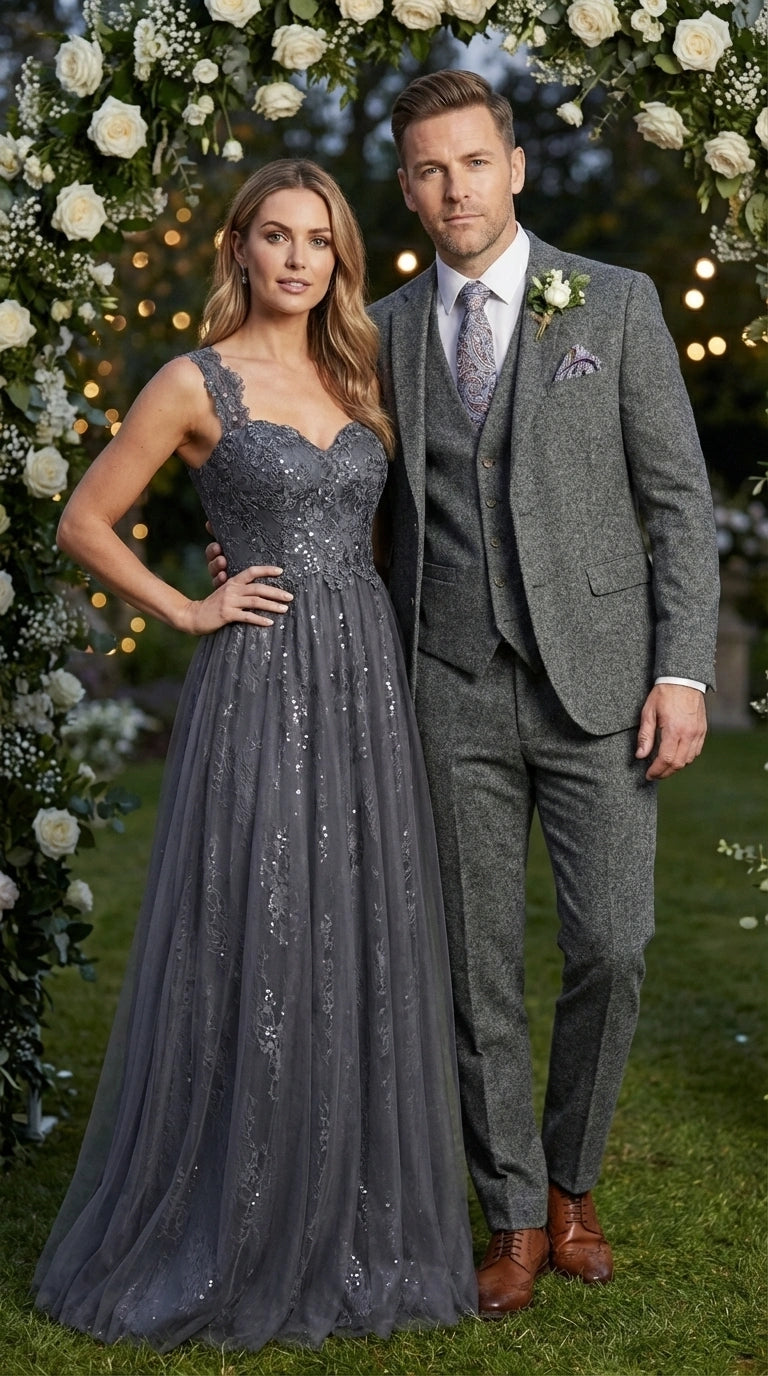 Men’s Peaky Blinder Light Grey Tweed Suit with Vest – Classic Three Piece Formal Suit, Vintage Wedding Business Outfit
