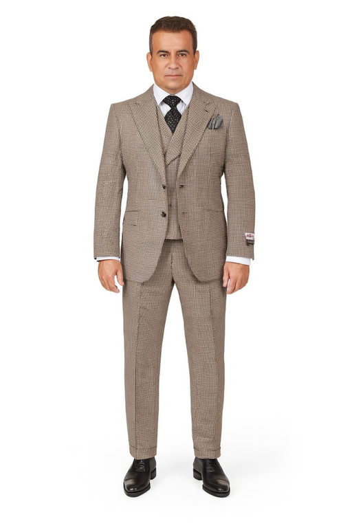 1920's 1930's Vintage Suit - Peak Lapel Suit - Vested Suit - Peak Lapel Double Breasted Suit - Classic Fit Pleated Pants
