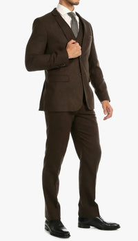 1920's Men's Clothing - Tweed Suit - Herringbone 1920s Mens Suit  - Vintage Cognac  Suit - Image 6