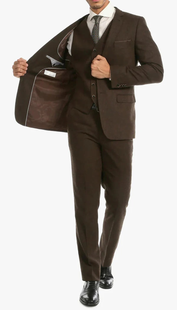 1920's Men's Clothing - Tweed Suit - Herringbone 1920s Mens Suit  - Vintage Cognac  Suit - Image 7