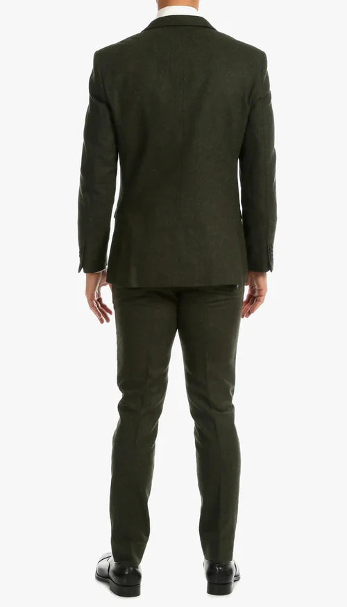 1920's Men's Clothing - Tweed Suit - Herringbone 1920s Mens Suit  - Vintage Hunter Green Tweed  Suit - Image 5