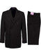 1920s Gangster Custom - Bold Gangster Pinstripe Suit Black