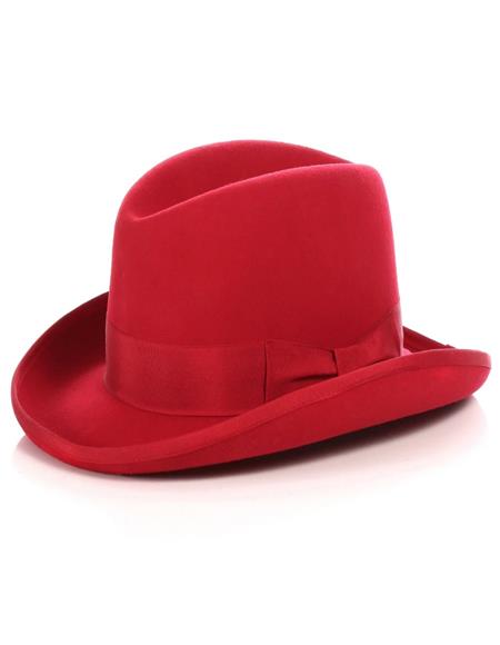 mens red dress hats Adult's Red 20s Gangster Fedora Hat Costume Accessory at Amazon Men's Clothing store