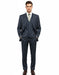 1920'S Gangster Bold Pinstripe Suit ~ Stripe Men'S Stripe Mars Dark Blue Fashion Vested Suit Pleated Pant