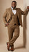 Mens Mocca Brown Taupe textured 1920s Great Gatsby Inspired Suit – Vintage Three Piece Retro Formal Suit Peak Lapel
