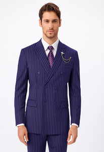 1920s Mens Outfit - 1920s costume  Bold Pinstripe Wide Suit
