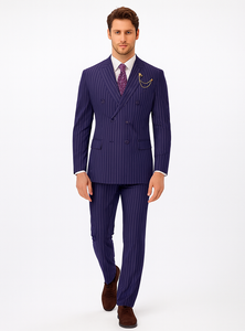 1920s Mens Outfit - 1920s costume  Bold Pinstripe Wide Suit