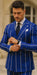 1920s Style Suit - Gangster Suit - Pinstripe Suit - Double Breasted Suits - Black and Gold Pinstripe - Royal and White Pinstripe