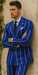 1920s Style Suit - Gangster Suit - Pinstripe Suit - Double Breasted Suits - Black and Gold Pinstripe - Royal and White Pinstripe