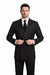 1920s Gangster Custom - Bold Gangster Pinstripe Suit Black