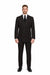 1920s Gangster Custom - Bold Gangster Pinstripe Suit Black