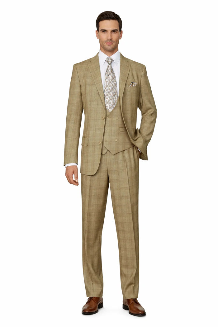 1920s Vintage Suits Pattern Checkered Suit Modern Fit