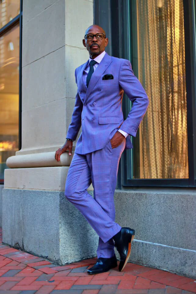 Mens Easter Suit - Jacket and Pants in Summer Color Light Purple  Light Weight Modern Fit