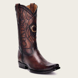 Brown Semi Square Toe Mens Western Boots