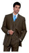 1 One Pleat Pants With 3 Buttons Dark Brown 3 ~ Three Piece Suit Super Light Weight