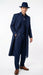 Men’s Navy Blue 1920s Zoot Suit – Long Mafia Gangster Three-Piece Vintage Costume Set Zuit Pachuco Style