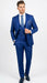 Men’s Royal Blue 3 Piece Suit Set with Vest – Formal Wedding and Party Wear Suit - Saphire Cobalt blue