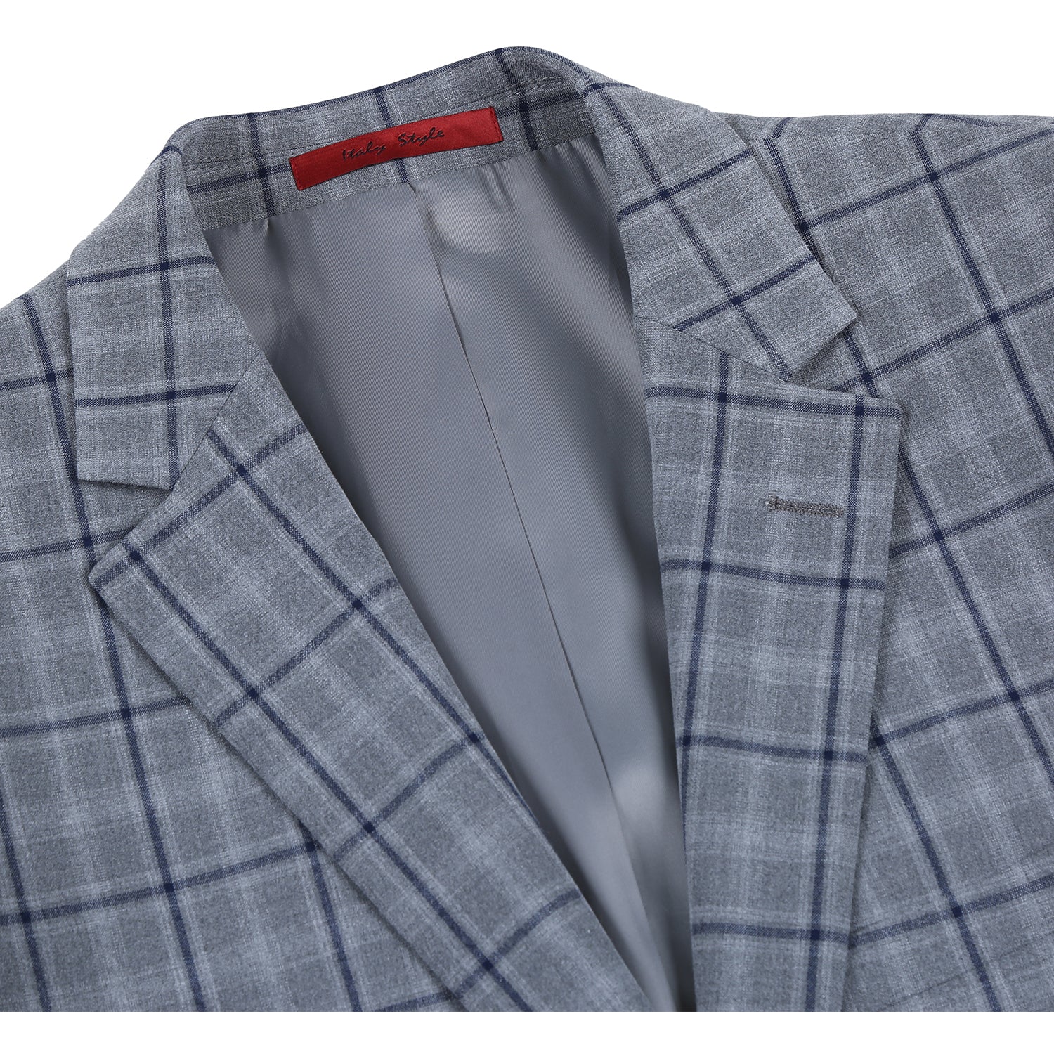 293-20 Men's Slim Fit Stretch Checked Suits - Image 4