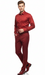 Men’s Red Satin Dress Shirt – Luxury Long Sleeve Formal Shirt for Parties, Weddings, and Business Wear