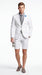 Men’s Cotton Fabric White 2 Piece Summer Suit with Shorts, Casual Beach Wedding and Resort Formal Outfit