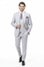 Men’s Very Light Gray Three-Piece  Wedding Suit 2 Buttons Modern or Slim Fit  Ash Bone Color Steel Grey
