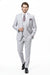 Men’s Very Light Gray Three-Piece  Wedding Suit 2 Buttons Modern or Slim Fit  Ash Bone Color Steel Grey