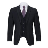 Mens Vested Navy Slim Fit Suit