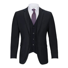 Mens Vested Navy Slim Fit Suit
