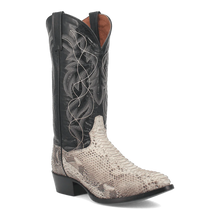Dan Post Men's Manning Python Snakeskin Round Toe Boots - Natural