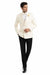 Men’s Ivory Double Breasted Dinner Jacket, Peak Lapel Formal Wedding Prom Tuxedo Blazer in cream off white color