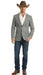 Men's Grey Tweed Herringbone Western Blazer Jacket  Style Look, Textured Formal Casual Sport Coat for Jeans
