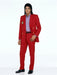 Men’s Red Suit Michael Jackson Award Ceremony Inspired Jacket – Classic Double Breasted Formal Suit , Stylish Party Dinner Jacket, Vintage Stage Wear