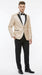 Men’s Gold Blazer with Black Lapel – Elegant Gold Formal Blazer Jacket for Wedding, Prom, Tuxedo in champagne Color
