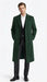 Men’s Hunter Green Full-Length Wool Overcoat – Classic Winter Dress Coat for Formal and Casual Wear Topcoat Mens Wintercoat