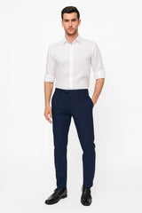 Men’s White - Long Sleeve Roll-Up Casual Dress Shirt