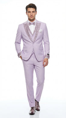 prom dress for guys Classy Pink Two Pieces Notched Lapel Prom Outfits for Men