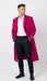 Men’s Hot Pink Wool Blend Overcoat – Topcoat Carcoat Winter Fabric